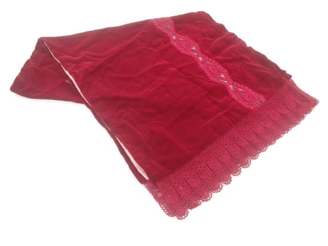 JAPANESE SHAWL / VELVET / LACE / FLOWER